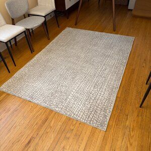 Ruggable Crackle Light Grey 5’ x7’ Rug